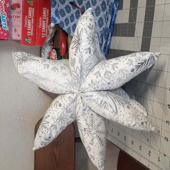 Stuffed White 10"x10" Christmas Tree. - Picture 2 of 3